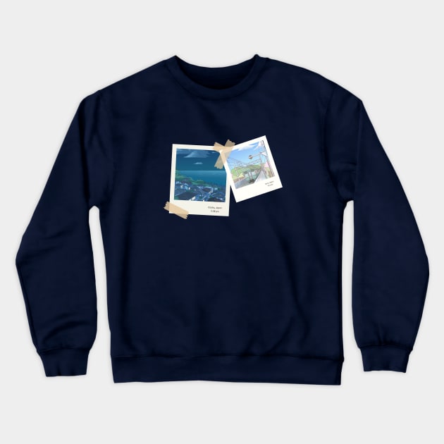 Osaka and Nara polaroids Crewneck Sweatshirt by Sayu
